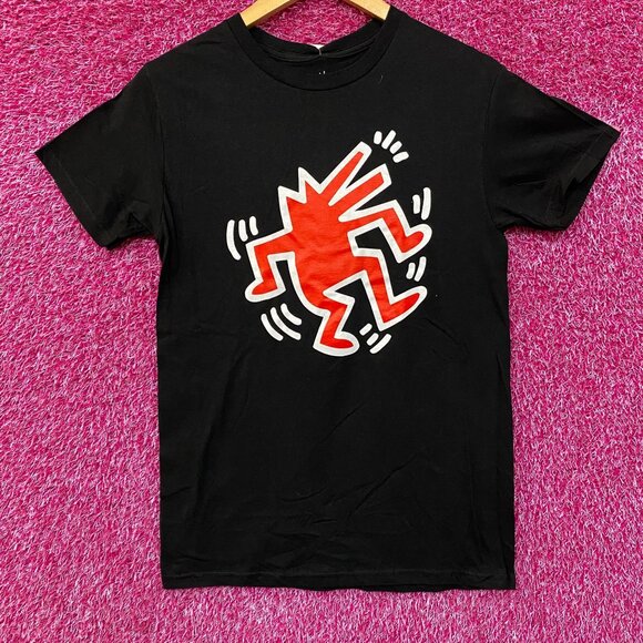 Keith Haring Dancing Dog Graphic Design T-shirt Small - Picture 1 of 4
